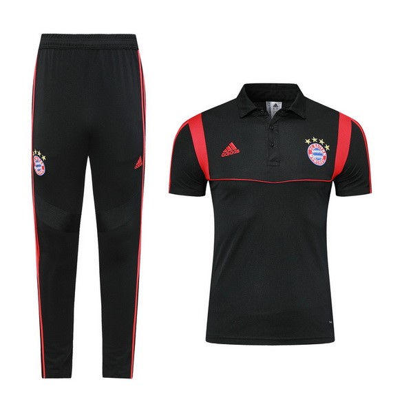 Polo Conjunto Completo Bayern Munich 2019-20 Negro Rojo